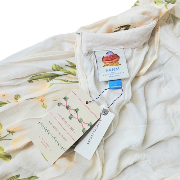 Farm Rio x Anthropologie V-Neck Floral Chiffon Maxi Dress - Picture 8 of 8